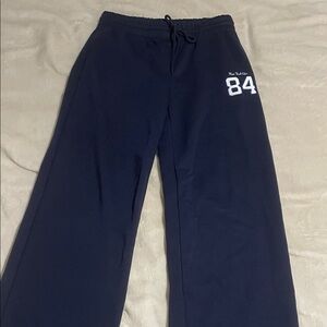 H&M Navy Blue Wide-Leg Pants